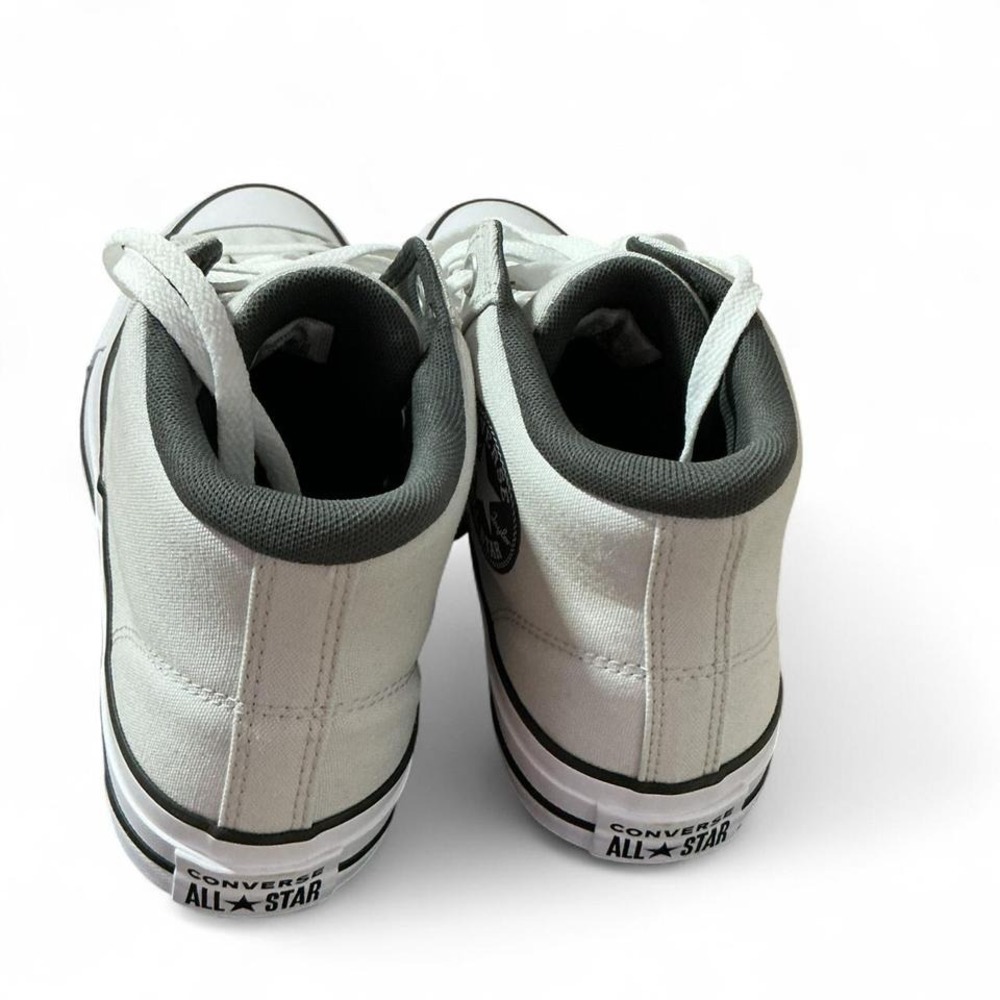 Converse All Star Mid Top Shoes Sneakers Light Grey Mens 10.5 US 44.5 EU NEW BOX - Picture 4 of 6